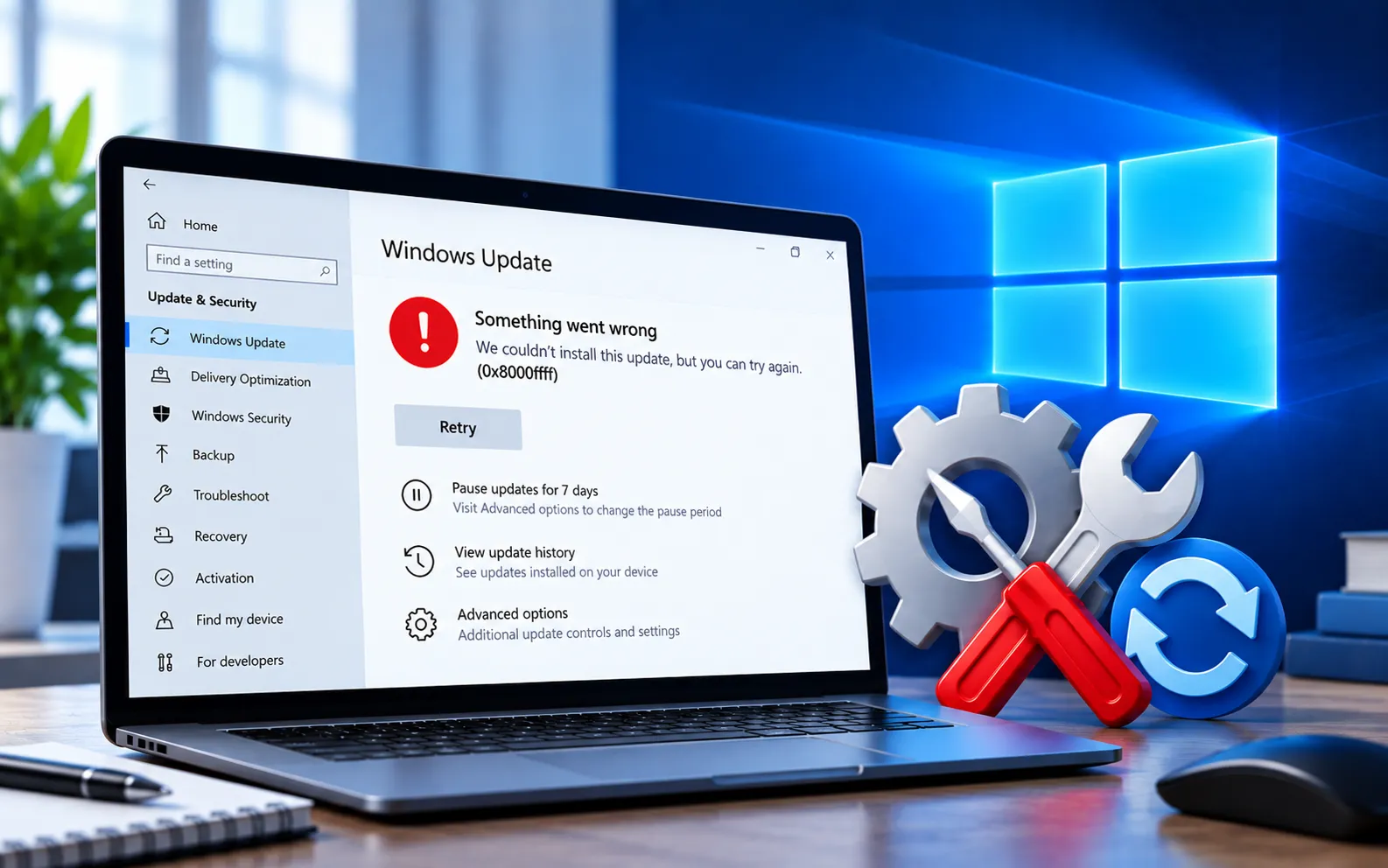 We're sorry but Outlook has run into an error fix